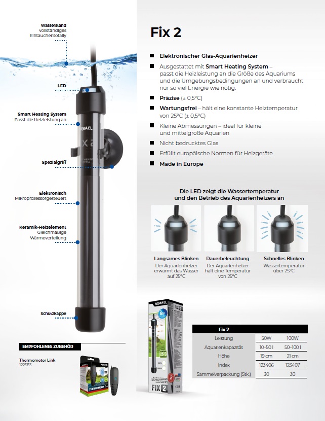 Aquael Heizer Fix 2 50 Watt 10-50 l