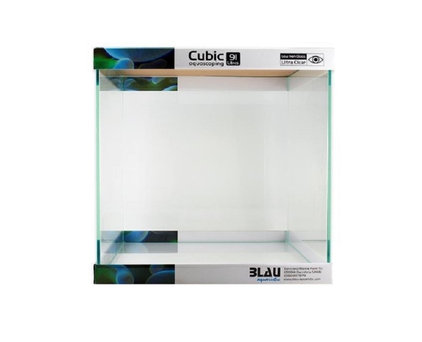 BLAU Cubic Aquascaping 91 Liter Cube Weißglas...