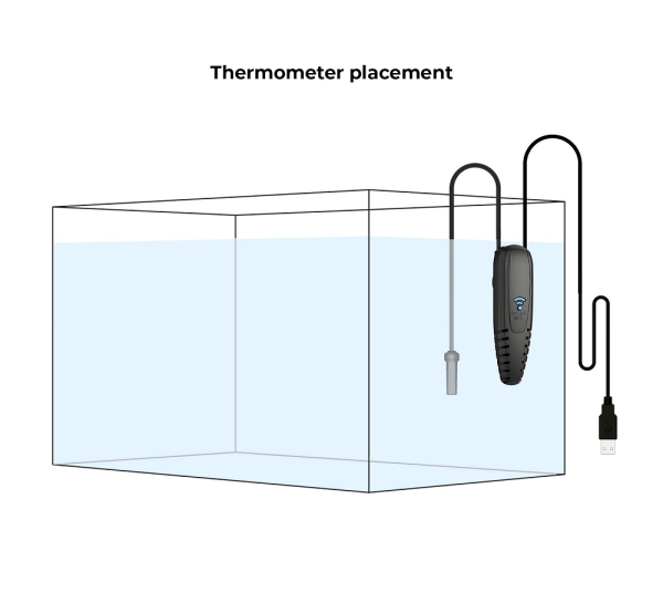 Aquael Thermometer Link Elektronisches Thermometer mit App-Steuerung