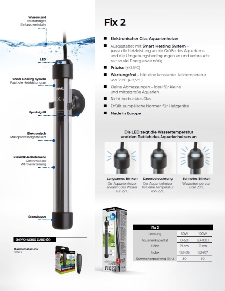 Aquael Heizer Fix 2 100 Watt 50-100 l