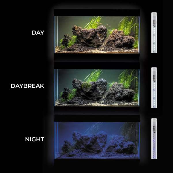 AquaEL Aquarien-Abdeckung 60 cm 8W LED Day + Night Schwarz